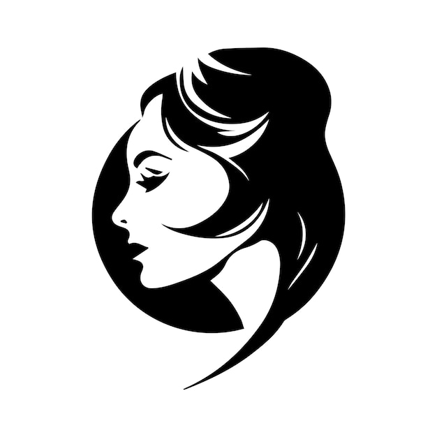 Vector logo design for beauty salon or hair salon or cosmetic design Abstract Woman Face line concept vector illustration