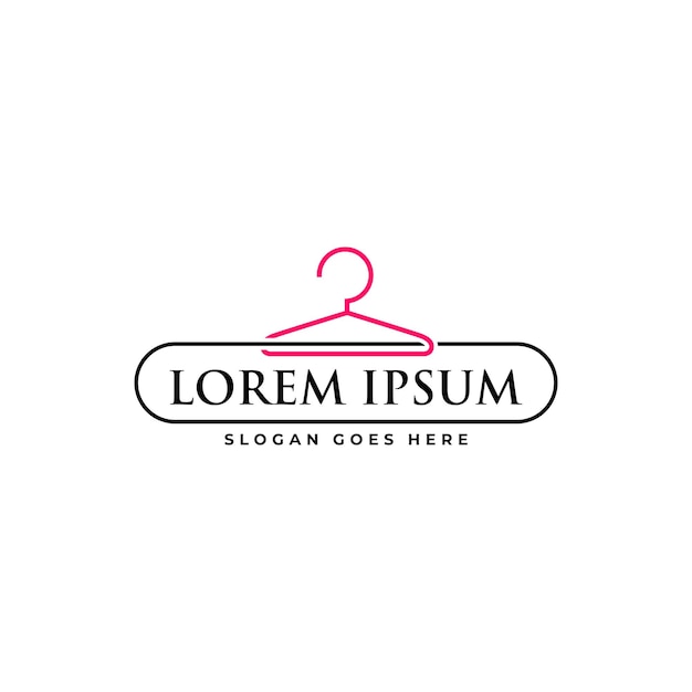 Векторный дизайн логотипа магазина одежды с вешалкой