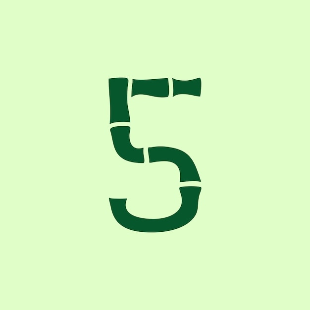浅緑の背景に濃い緑色の竹の文字を特徴とするベクトルロゴデザイン