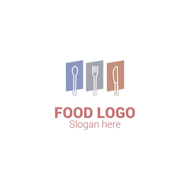 Vector vector logo design food concept symbol knife fork spoon