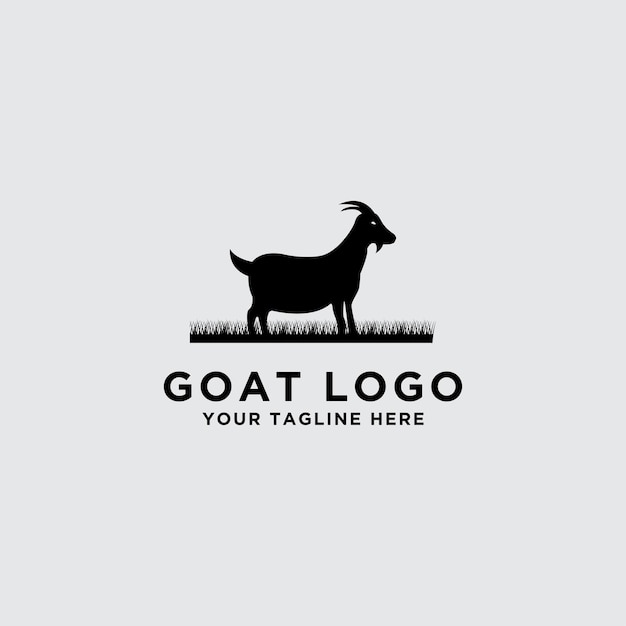 Vector logo design template for wild goat