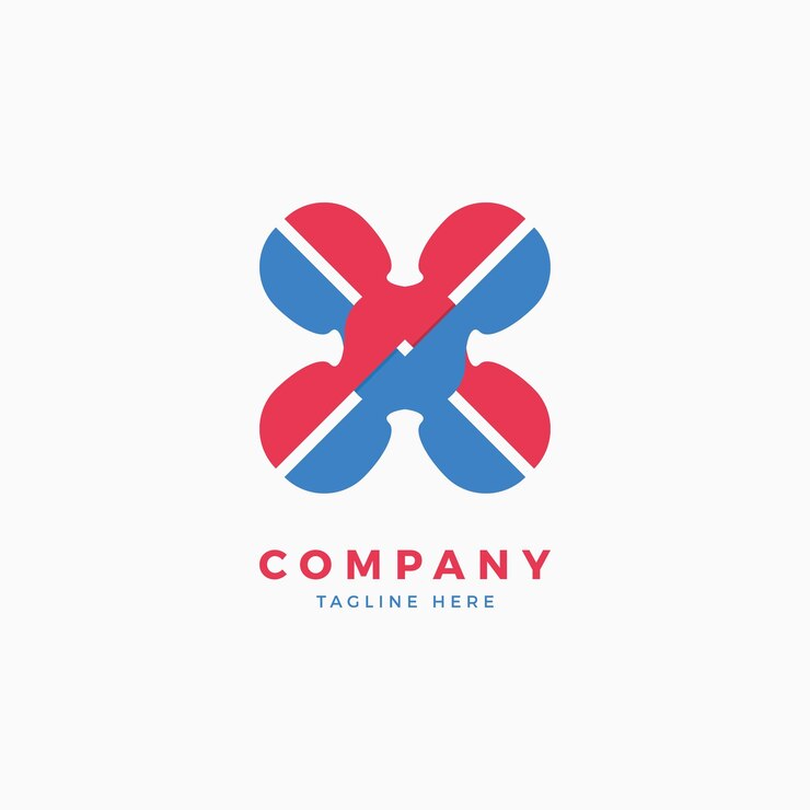 Vector vector logo design x letter