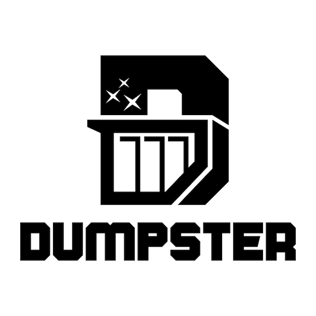 Vector logo dumpster initiële d