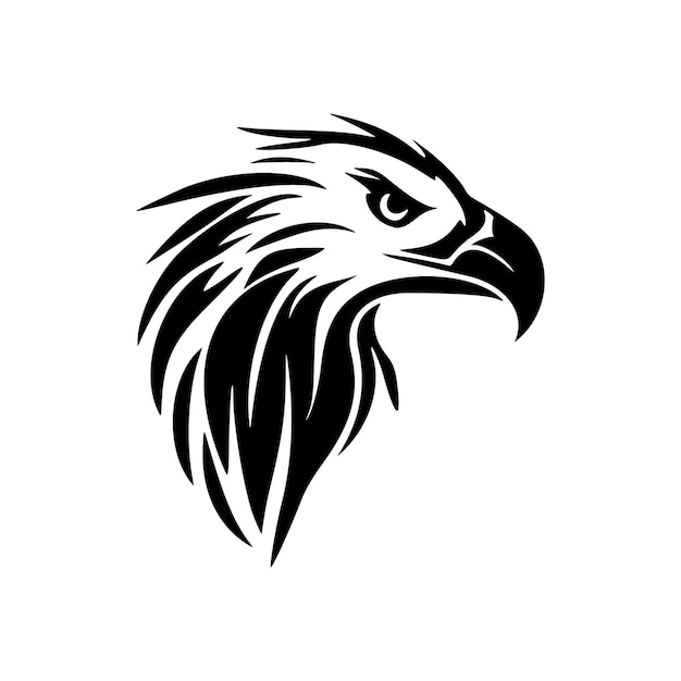 Vector logo featuring an eagle in black and white