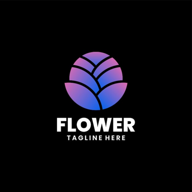 Vector logo flower gradient colorful