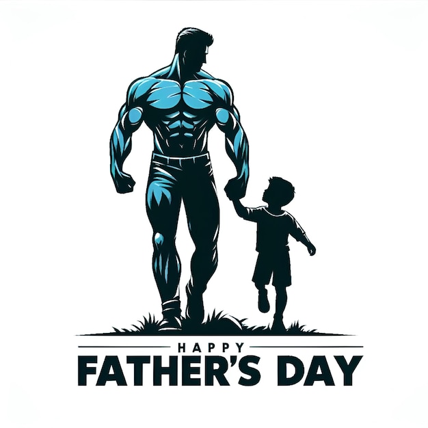 Vector vector logo happy fathers day silhouette