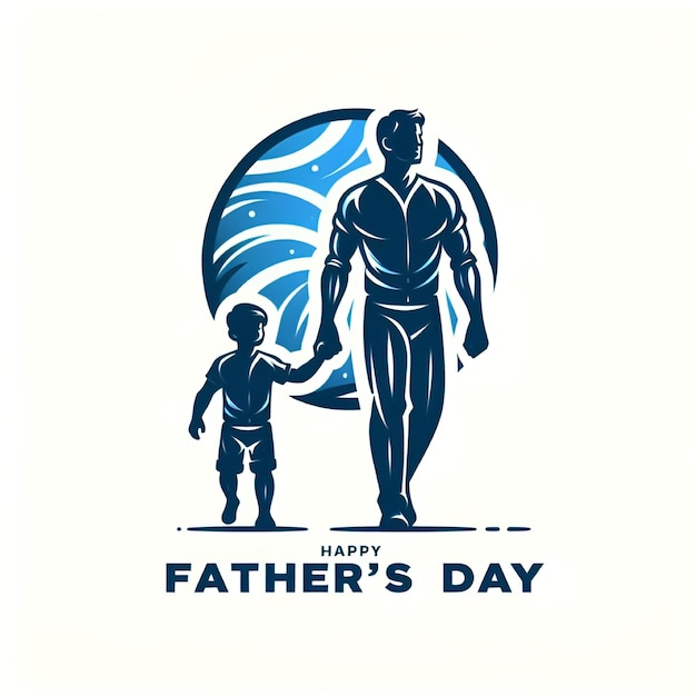 Vector vector logo happy fathers day silhouette