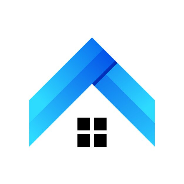 Векторный логотип дома градиент цветный стиль