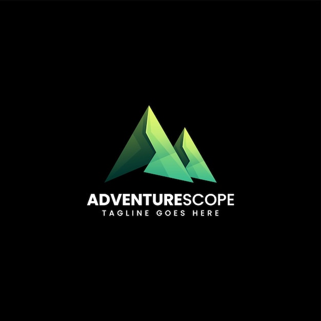 Vector Logo Illustratie Adventure Scope Kleurovergang Kleurrijke Stijl