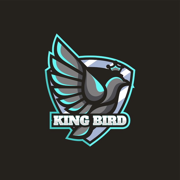 Vector Logo Illustratie King Bird E Sport En Sport Stijl