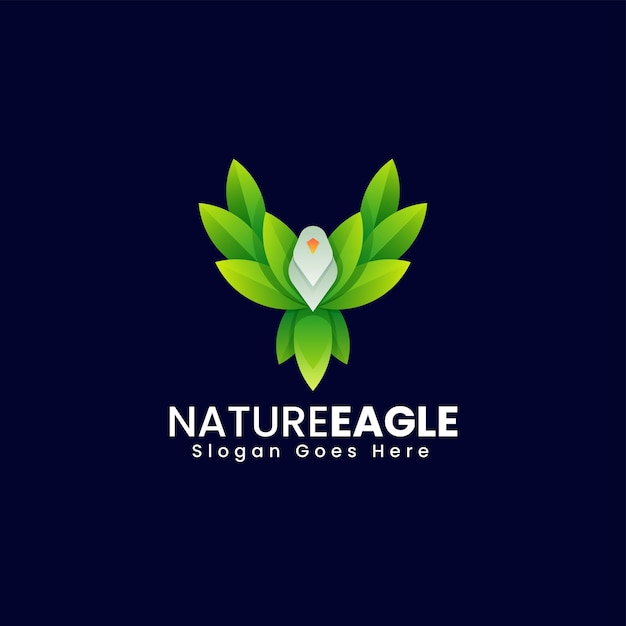 Vector Logo Illustratie Natuur Adelaar Kleurovergang Kleurrijke Stijl