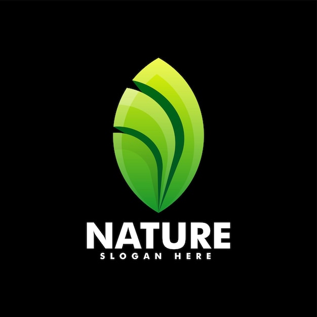 Vector Logo Illustratie Natuur Gradiënt Kleurrijk Logo