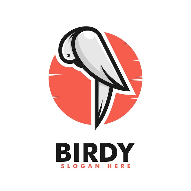 Vector Logo Illustratie Vogel Eenvoudige Mascotte Stijl