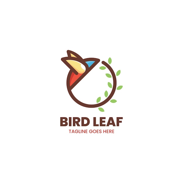 Vector Logo Illustratie Vogel Eenvoudige Mascotte Stijl