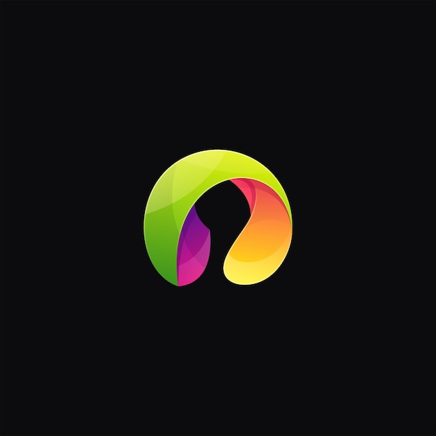 Vector Logo Illustration Abstract Color Gradient Colorful Style