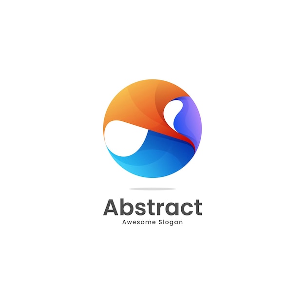 Vector Logo Illustration Abstract Gradient Colorful Style