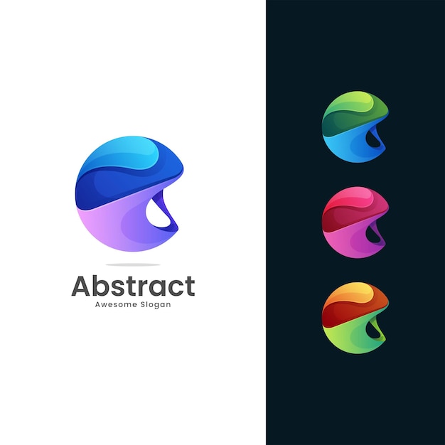 Vector vector logo illustration abstract gradient colorful style