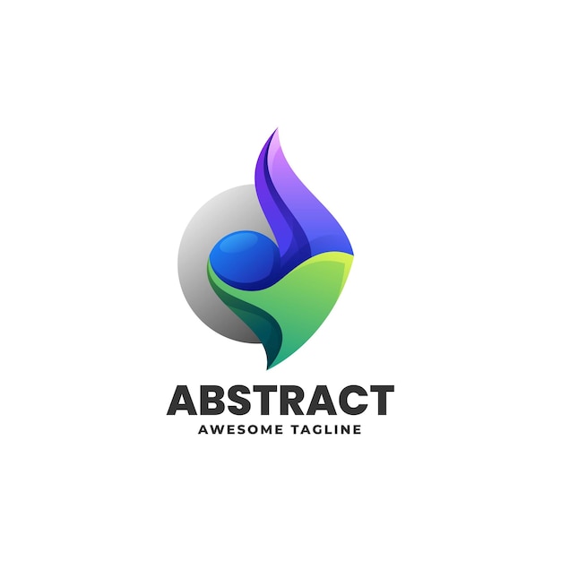 Vector Logo Illustration Abstract Gradient Colorful Style