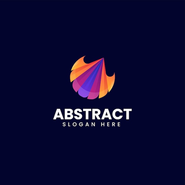 Vector logo illustration abstract gradient colorful style