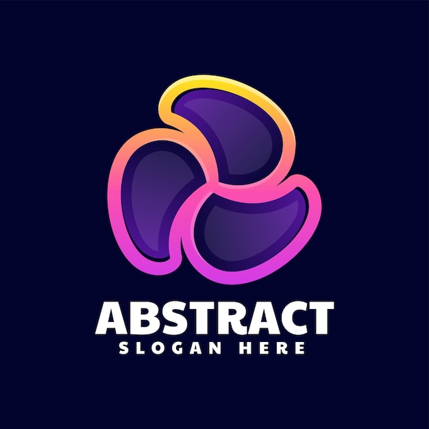 Vector Logo Illustration Abstract Line Art Gradient Style