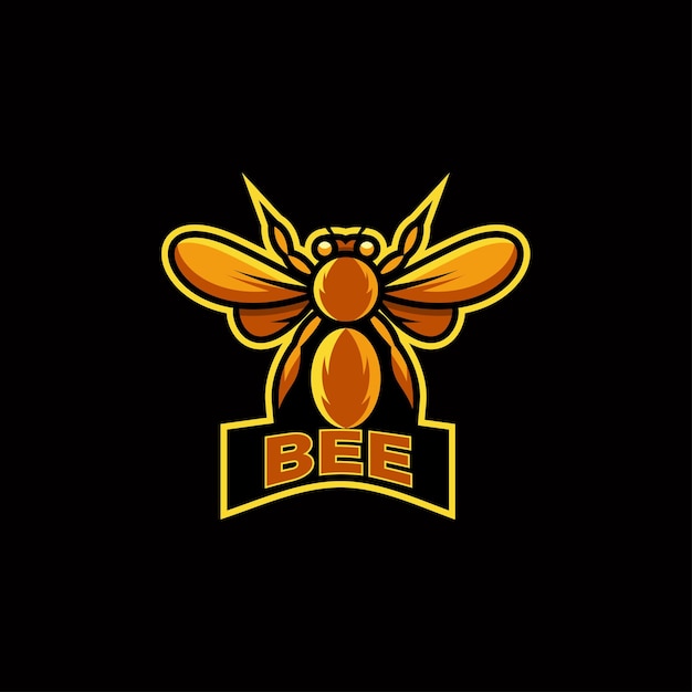 vector logo illustration bee esport mascot style