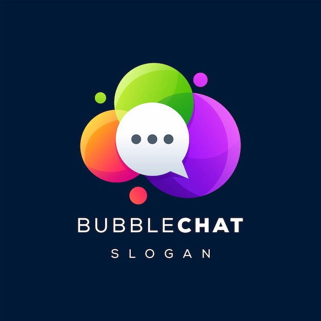 Vector vector logo illustration bubble chat gradient colorful style