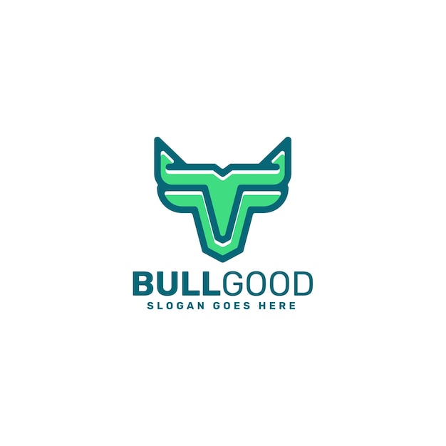 Vector vector logo illustration bull tank simple mascot style