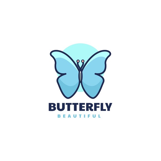 Vector vector logo illustration butterfly simple mascot style