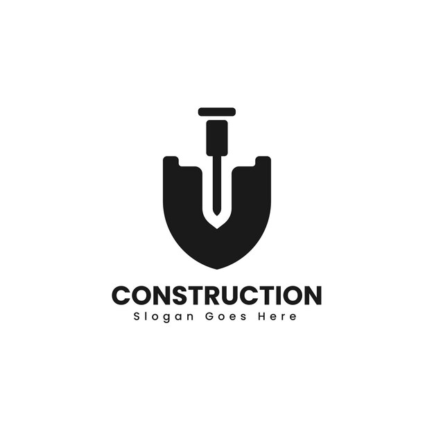 Vector vector logo illustration construction silhouette style