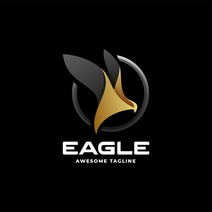 Vector logo illustration eagle gradient colorful style Premium
