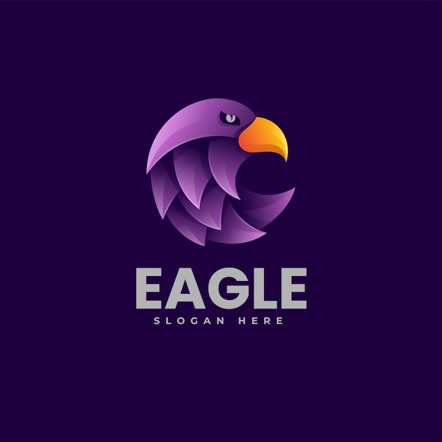 ベクトルロゴイラスト Eagle Gradient カラフルスタイル
