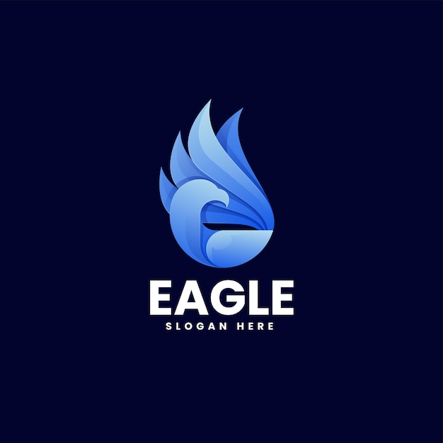 Vector Logo Illustration Eagle Gradient Colorful Style