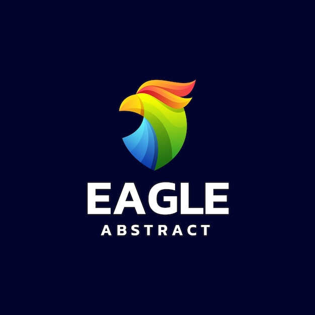 Vector logo illustration eagle gradient colorful style