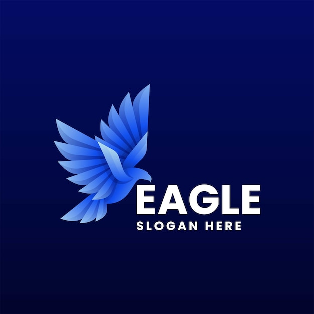 Vector Logo Illustration Eagle Gradient Colorful Style