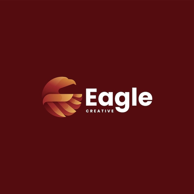 Vector vector logo illustration eagle gradient colorful style