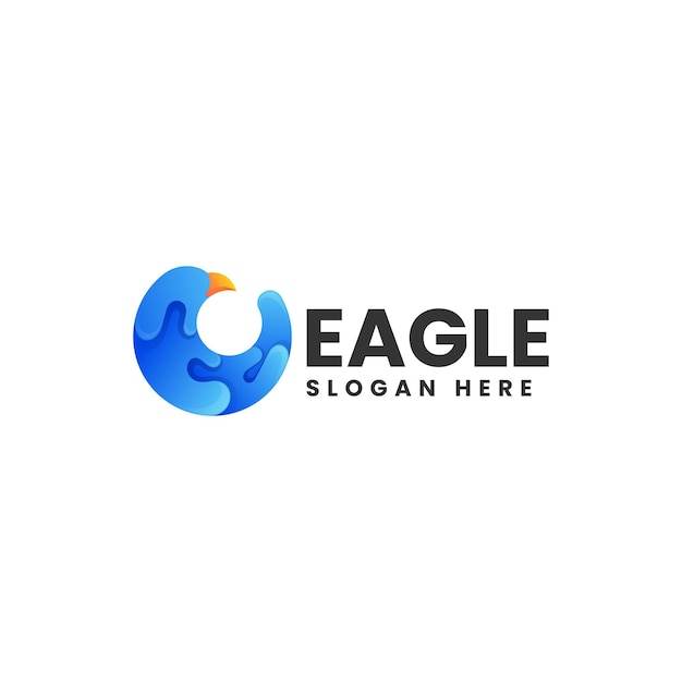 ベクトルロゴイラスト Eagle Gradient カラフルスタイル