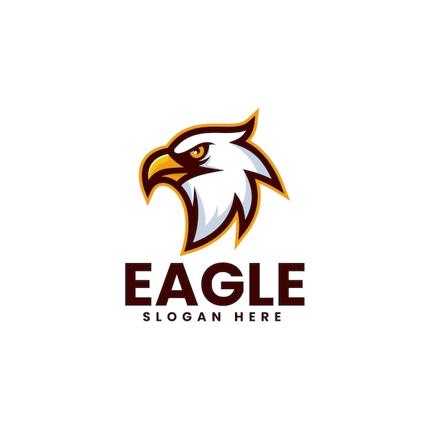 Vector Logo Illustration Eagle Simple Mascot Style