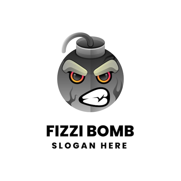 Vector Logo Illustration Fizzi Bomb Gradient Colorful Style
