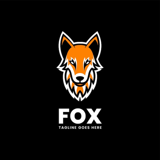 Vector Logo Illustration Fox Simple Mascot Style