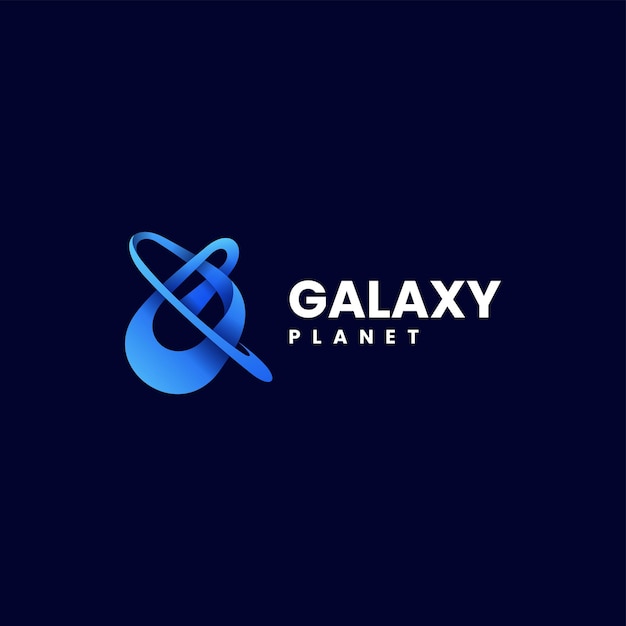 Illustrazione del logo vettoriale stile colorato gradiente galaxy