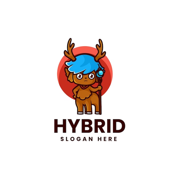 Vector Logo Illustration Hybrid Mascot Cartoon Style