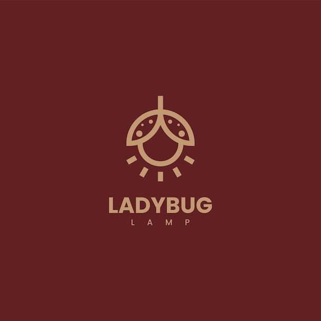 Vector vector logo illustration ladybug line art style