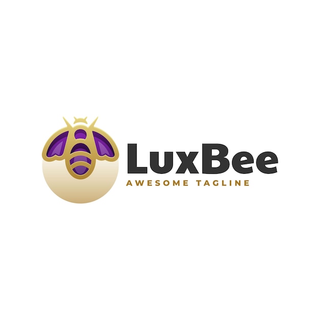 Vector vector logo illustration luxury bee line art style