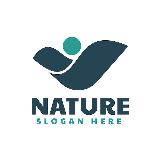 Vector Logo Illustration Nature Silhouette Style