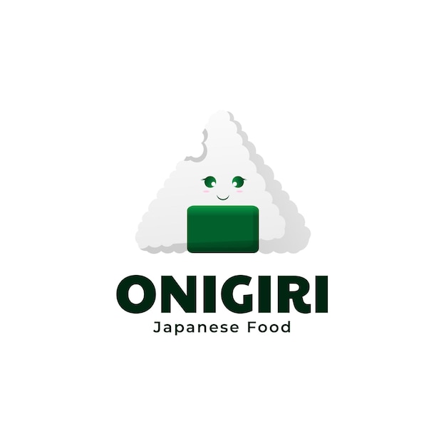 Vector vector logo illustration onigiri cartoon style