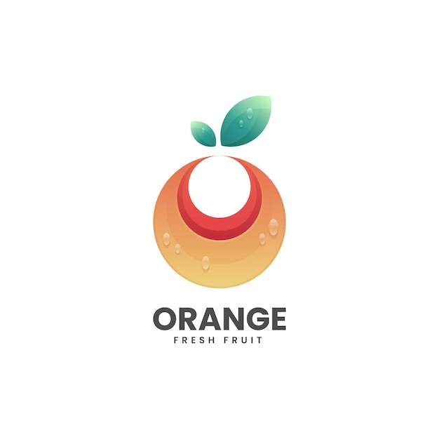 Vector vector logo illustration orange gradient colorful style