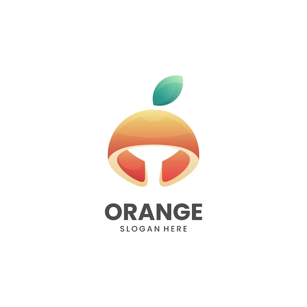 Vector vector logo illustration orange gradient colorful style