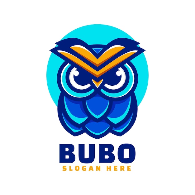 Vector vector logo illustration owl simple mascot style