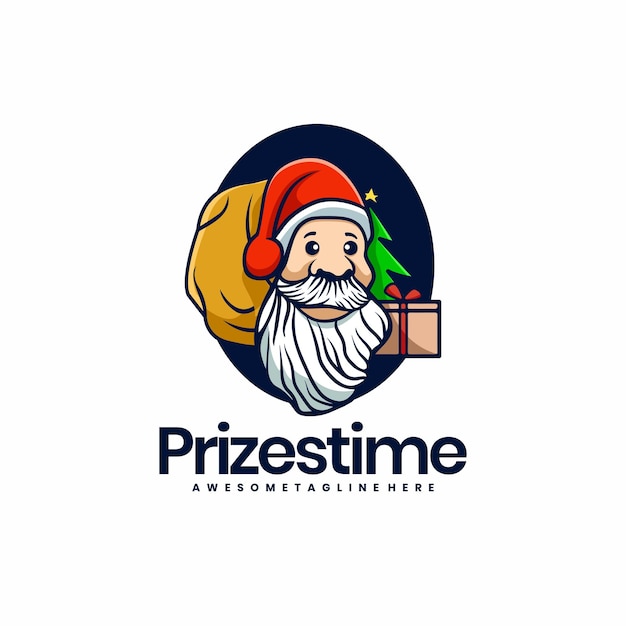 Vector Logo Illustration Prizes Time Mascot Cartoon Style