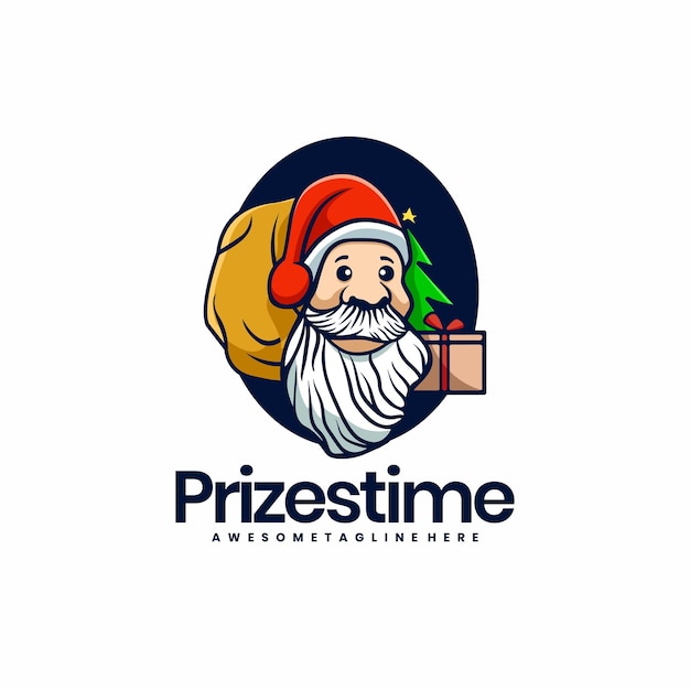 Vector logo illustration prizes time mascot cartoon style